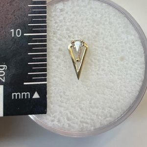 Buddha Organics ArtHaus yellow gold cz threadless press fit piercing jewelry